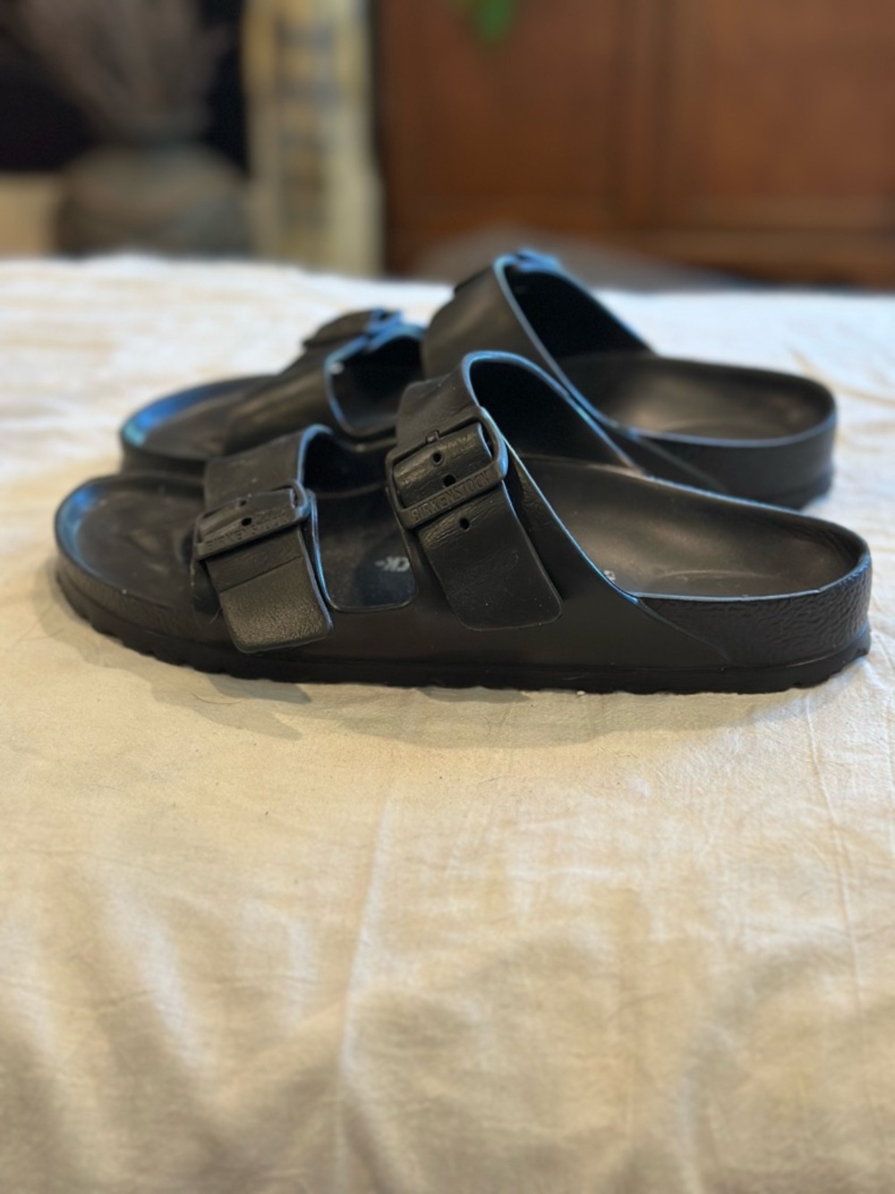 Birkenstock Women’s Black Two-Buckle EVA Slide Sandals - Picture 3 of 9